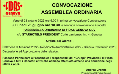 Convocazione assemblea ordinaria 2023